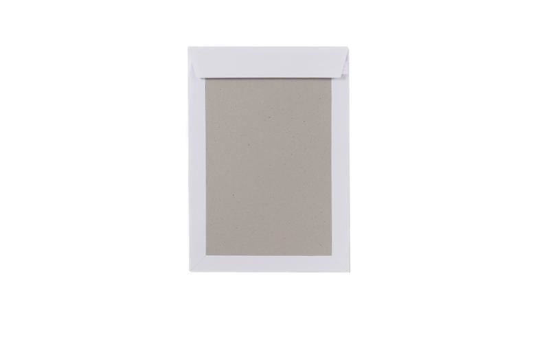 178 x 241mm Board Backed Envelopes - White Printed - 3
